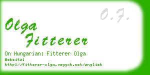 olga fitterer business card